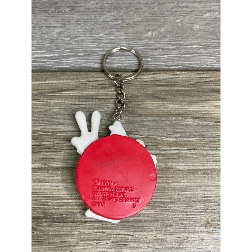 Vintage 1989 Ghostbusters II Keychain No Ghost‎ Logo 2 Fingers Columbia Pictures